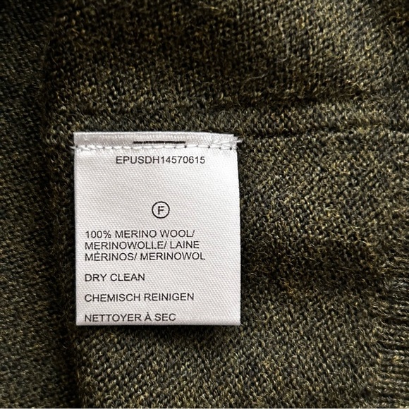Lord & Taylor Olive Scoop Neck Merino Wool Sweater - Picture 5 of 8